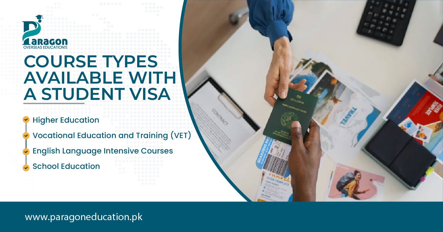 courses types available with a student visa