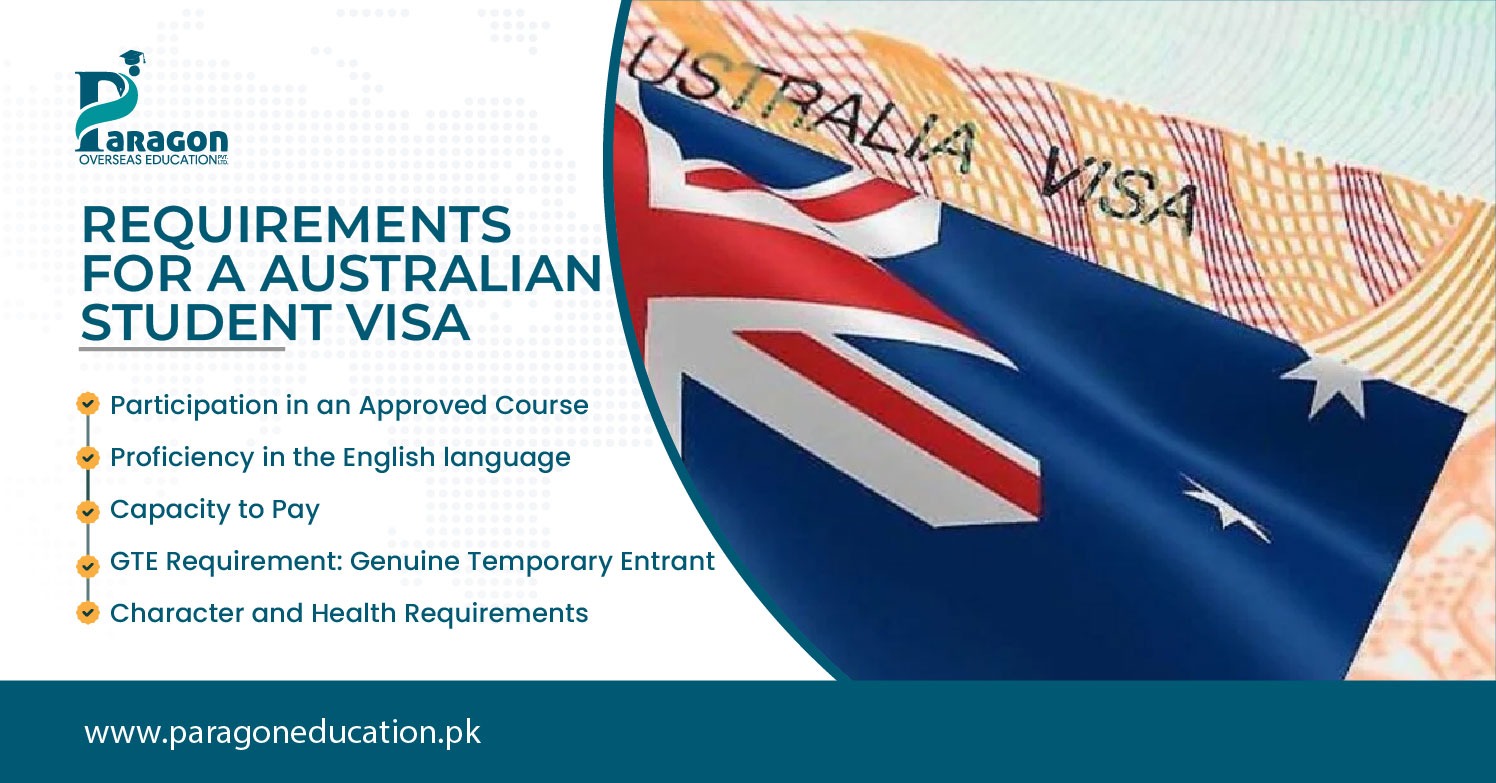 requirement for a australia student visa